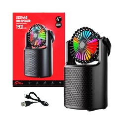 Coluna Sem Fio Portátil com ventilador Sing-e ZQS1440 Preto Coluna Sem Fio Portátil com ventilador Sing-e ZQS1440 Preto