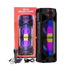 Altavoz Inalámbrico Portátil Sing-e ZQS6216 con Micrófono Negro Altavoz Inalámbrico Portátil Sing-e ZQS6216 con Micrófono Negro