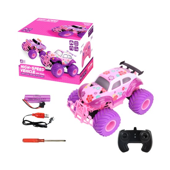 Carro de acrobacias de escalada Off-road JJRC Q157-C com controle remoto Rosa