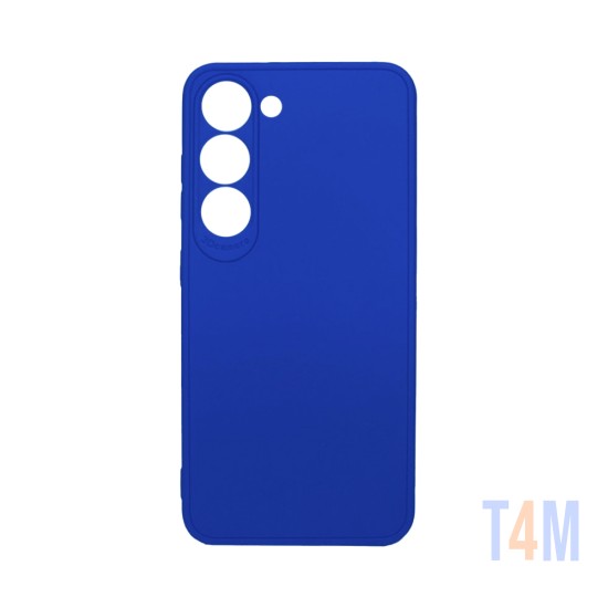 Soft Silicone Case with Camera Shield for Samsung Galaxy S24 5G Dark Blue