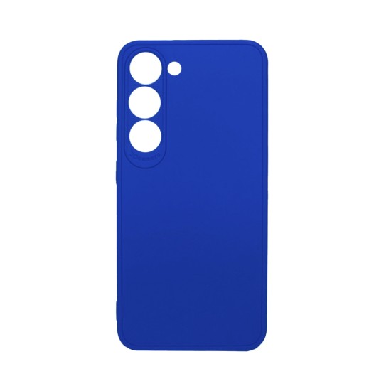 Soft Silicone Case with Camera Shield for Samsung Galaxy S24 5G Dark Blue