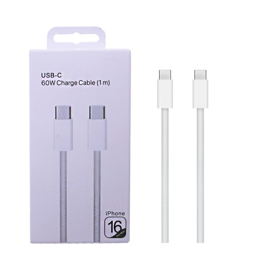 Cabo Apple iPhone MUF72ZM/A Tipo-C para Tipo-C 60W 1M Branco