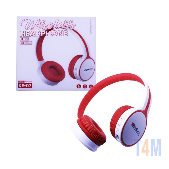 Auriculares Inalámbricos KE-07 Rojo