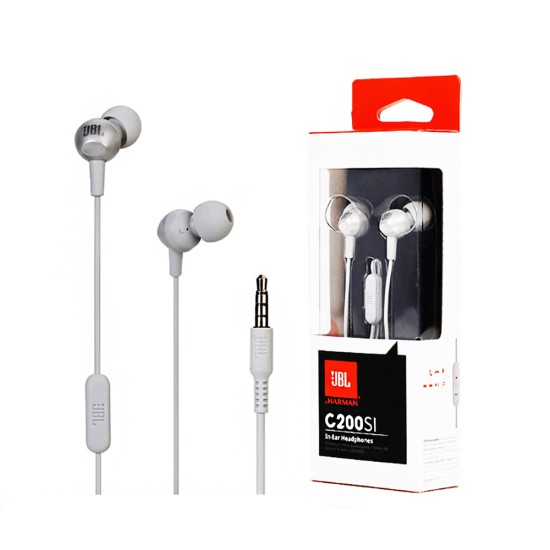 Auscultadores JBL C200SI com Microfone 3.5mm 1,2m Cinza Auscultadores JBL C200SI com Microfone 3.5mm 1,2m Cinza