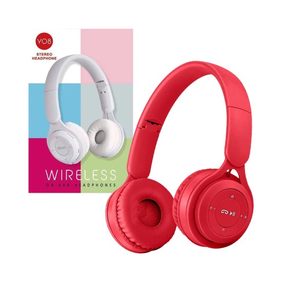 Wireless Headphones Y08 Red