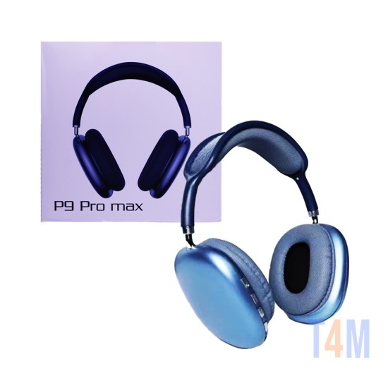 Auscultadores Sem Fio P9 Pro Max Azul