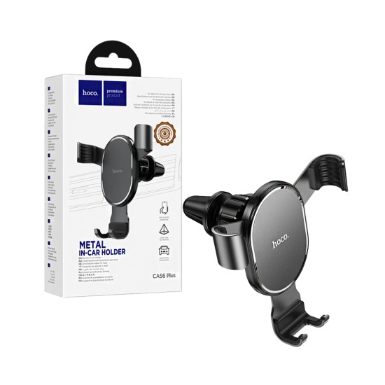 Suporte de Telefone para Carro Hoco CA56 Plus Armor para Saída de AR Preto Suporte de Telefone para Carro Hoco CA56 Plus Armor para Saída de AR Preto