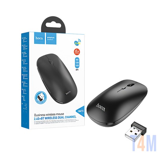 Hoco Wireless Mouse GM15 Art 2.4GHz Black