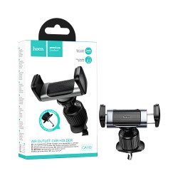 Suporte de Telefone para Carro Hoco CA110 para Saída de Ar Preto Metal Cinza Suporte de Telefone para Carro Hoco CA110 para Saída de Ar Preto Metal Cinza