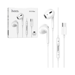 Auscultadores Hoco M101 Max Crystal Grace com Cabo e Microfone Tipo-C 1,2m Branco Auscultadores Hoco M101 Max Crystal Grace com Cabo e Microfone Tipo-C 1,2m Branco