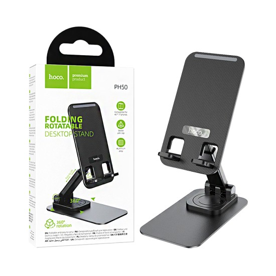 Suporte de Mesa Hoco PH50 Ivey para Smartphone Preto