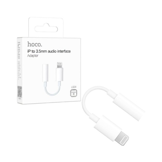 Hoco Audio Adapter Cable LS34 LIghtning to 3.5mm White