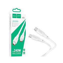Cabo Hoco X93 Force Tipo-C a Tipo-C PD 60W 3A 1M Branco Cabo Hoco X93 Force Tipo-C a Tipo-C PD 60W 3A 1M Branco