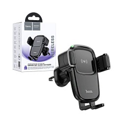 Suporte de Telefone para Carro Hoco HW1 Pro com Carregamento sem fio para Saída de Ar 15W Negro Suporte de Telefone para Carro Hoco HW1 Pro com Carregamento sem fio para Saída de Ar 15W Negro