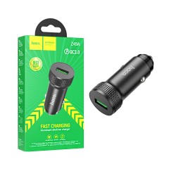 Carregador de Carro Hoco Z49A Level 18W QC3,0 Preto Carregador de Carro Hoco Z49A Level 18W QC3,0 Preto