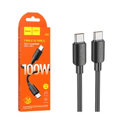 Hoco Cable X96 Hyper Type-C to Type-C PD 100W 5A 1M Black Hoco Cable X96 Hyper Type-C to Type-C PD 100W 5A 1M Black