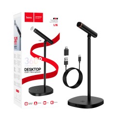 Hoco Desktop Microphone L16 for Computer with Type-C Cable Black Hoco Desktop Microphone L16 for Computer with Type-C Cable Black