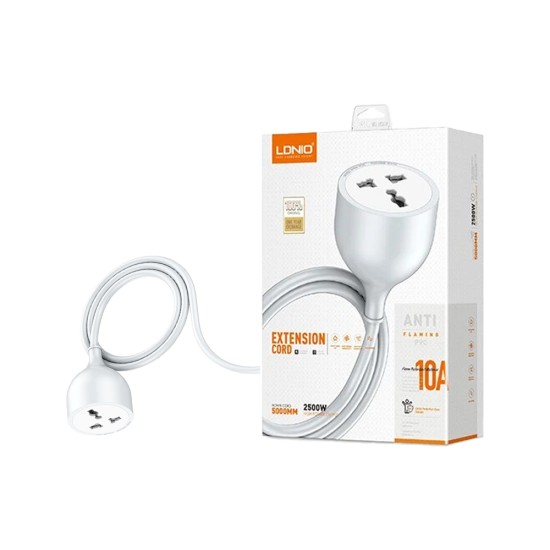 Extension Cord Ldnio SC1710 2500W 10A 5m White