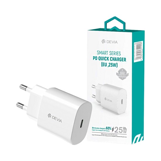 Adaptador Devia RLC-383 Smart Series Tipo-C PD 25W Branco