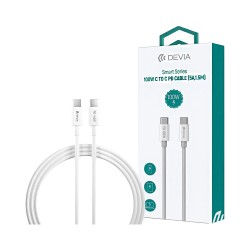 Devia Cable EC317 Smart Series Type-C to Type-C 100W 5A 1.5M White Devia Cable EC317 Smart Series Type-C to Type-C 100W 5A 1.5M White