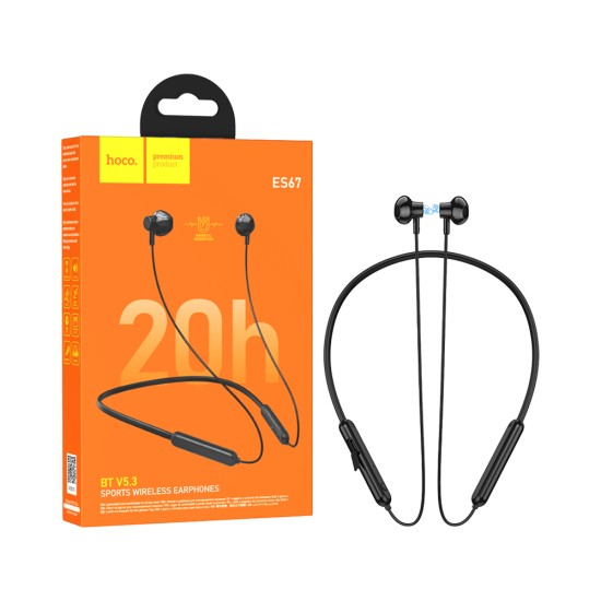 Hoco Neckband Earphones ES67 Perception Black