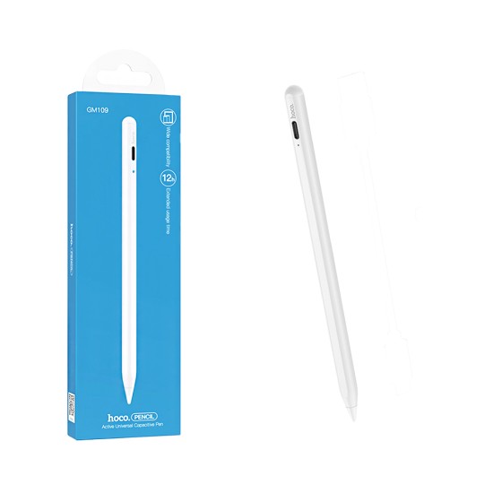 Hoco Smooth series Universal Capactive Pen GM109 Active for Phones and Tablets White