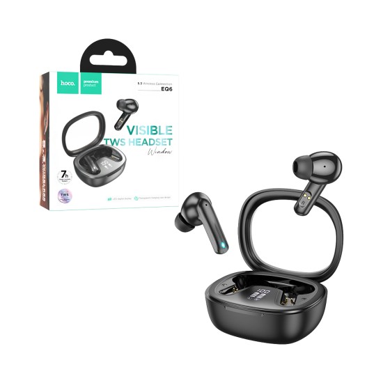 Hoco True Wireless Earbuds EQ6 Shadow Black