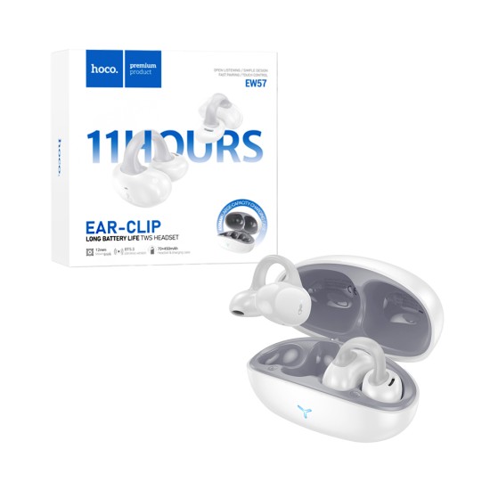 Hoco True Wireless Earbuds EW57 Auspicious Clip-On Ivory White