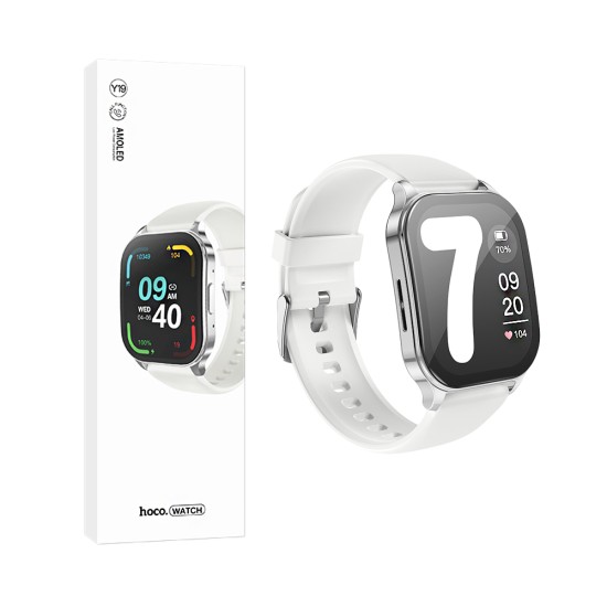 Hoco Smartwatch Y19 1.96" (Call Version) Bright Silver