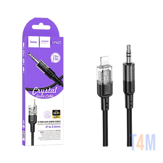 Hoco Audio Conversion Cable UPA27 Spirit Transparent Lightning to 3.5mm 1.2m Black