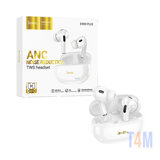 Hoco True Wireless Earbuds EW60 Plus Norman ANC+ENC Noise Reduction White