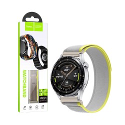 Hoco Nylon Bracelet WH04 Belle series Loop 20mm Yellow with Gray Hoco Nylon Bracelet WH04 Belle series Loop 20mm Yellow with Gray