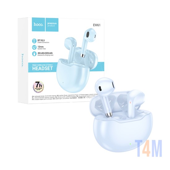 Hoco True Wireless Earbuds EW61 June Blue