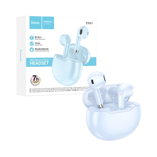 Hoco True Wireless Earbuds EW61 June Blue