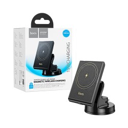 Suporte de Telefone para Carro Console Central Hoco HW20 Precious com Carregamento sem fio 15W Preto Suporte de Telefone para Carro Console Central Hoco HW20 Precious com Carregamento sem fio 15W Preto