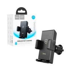 Suporte de Telefone para Carro Hoco HW21 Precious com Carregamento sem fio para Saída de Ar 15W Preto Suporte de Telefone para Carro Hoco HW21 Precious com Carregamento sem fio para Saída de Ar 15W Preto