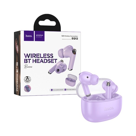 Hoco True Wireless Earbuds EQ12 Rima Purple