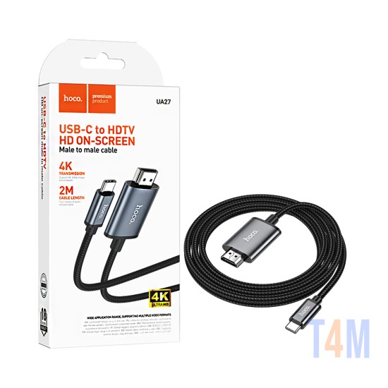 Hoco Cable UA27 Type-C to HDTV 2m Metal Gray