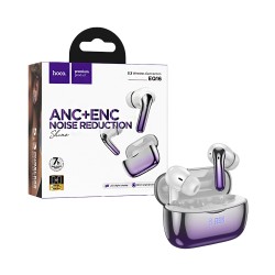 Auscultadores True Sem Fio Hoco EQ16 Shine ANC+ENC Redução de Ruído Esmalte Roxo Auscultadores True Sem Fio Hoco EQ16 Shine ANC+ENC Redução de Ruído Esmalte Roxo