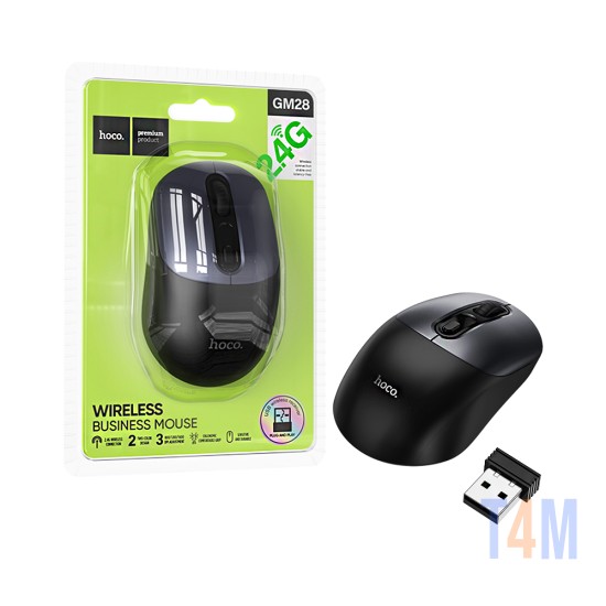 Hoco Wireless Mouse GM28 2.4GHz Black Metal Gray