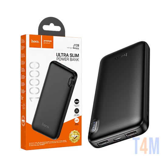 Power Bank Hoco J128 Powerful com 2 Puertos Outputs USB 10000mAh Preto