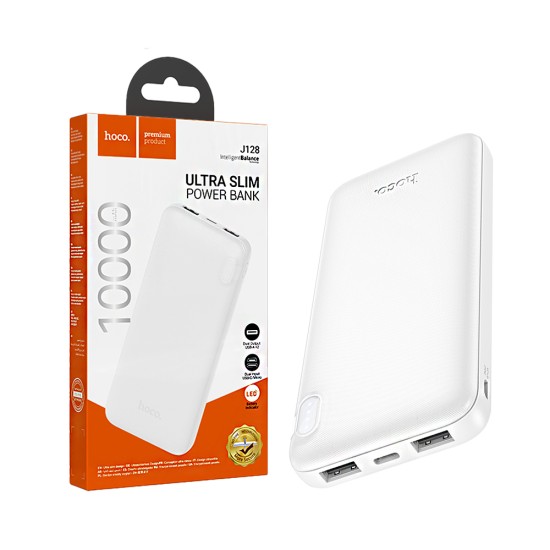 Power Bank Hoco J128 Powerful com 2 Puertos Outputs USB 10000mAh Branco