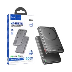 Power Bank Magnético Hoco Q26A Joy PD20W 10000mAh Cinza Metálico