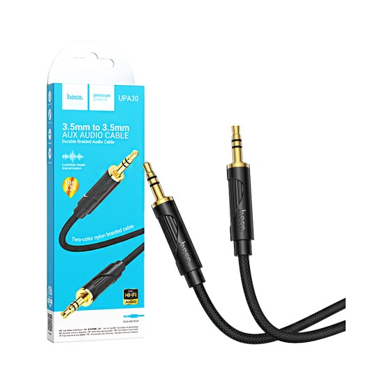 Hoco AUX Audio Cable UPA30 Friend 1m Black