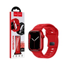 Hoco Silicone Bracelet WA27 Flexible Series iWatch (42/44/45/49mm) Red Hoco Silicone Bracelet WA27 Flexible Series iWatch (42/44/45/49mm) Red