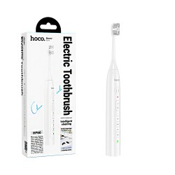 Escova de dentes elétrica Hoco HP60 Wave com 4 cabeças de escova Branco Escova de dentes elétrica Hoco HP60 Wave com 4 cabeças de escova Branco