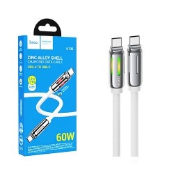 Hoco Cable U136 Prize Type-C to Type-C 60W 3A 1.2M White Hoco Cable U136 Prize Type-C to Type-C 60W 3A 1.2M White