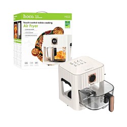 Hoco Air Fryer HE22 with borosilicate glass and touch screen 4.5L White