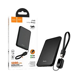 Power Bank Hoco J140 Tony con cable bidireccional Tipo-C a Tipo-C PD20W 5000mAh Negro