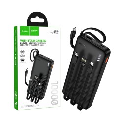 Hoco Power Bank J146 Night tide with 4-in-1 USB Port+Micro+Type-C+Lightning Cable 10000mAh Black Hoco Power Bank J146 Night tide with 4-in-1 USB Port+Micro+Type-C+Lightning Cable 10000mAh Black